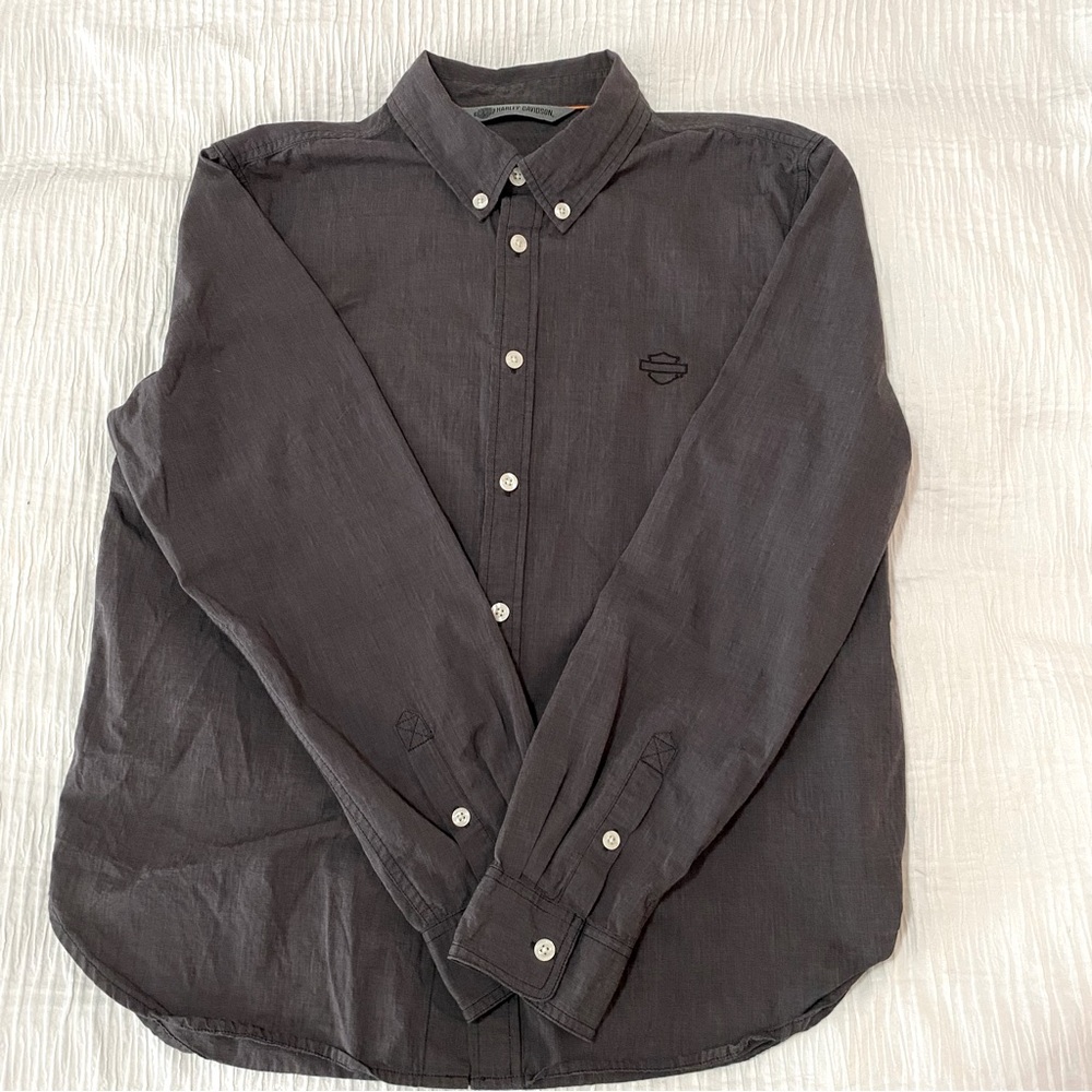 Harley-Davidson men’s long sleeve button-down slim shirt